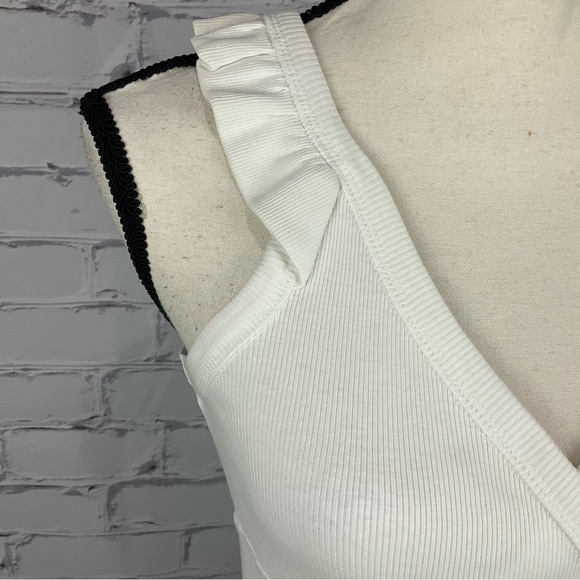 Apostrophe Ribbed Tank Tee, Size M - Picture 3 of 11